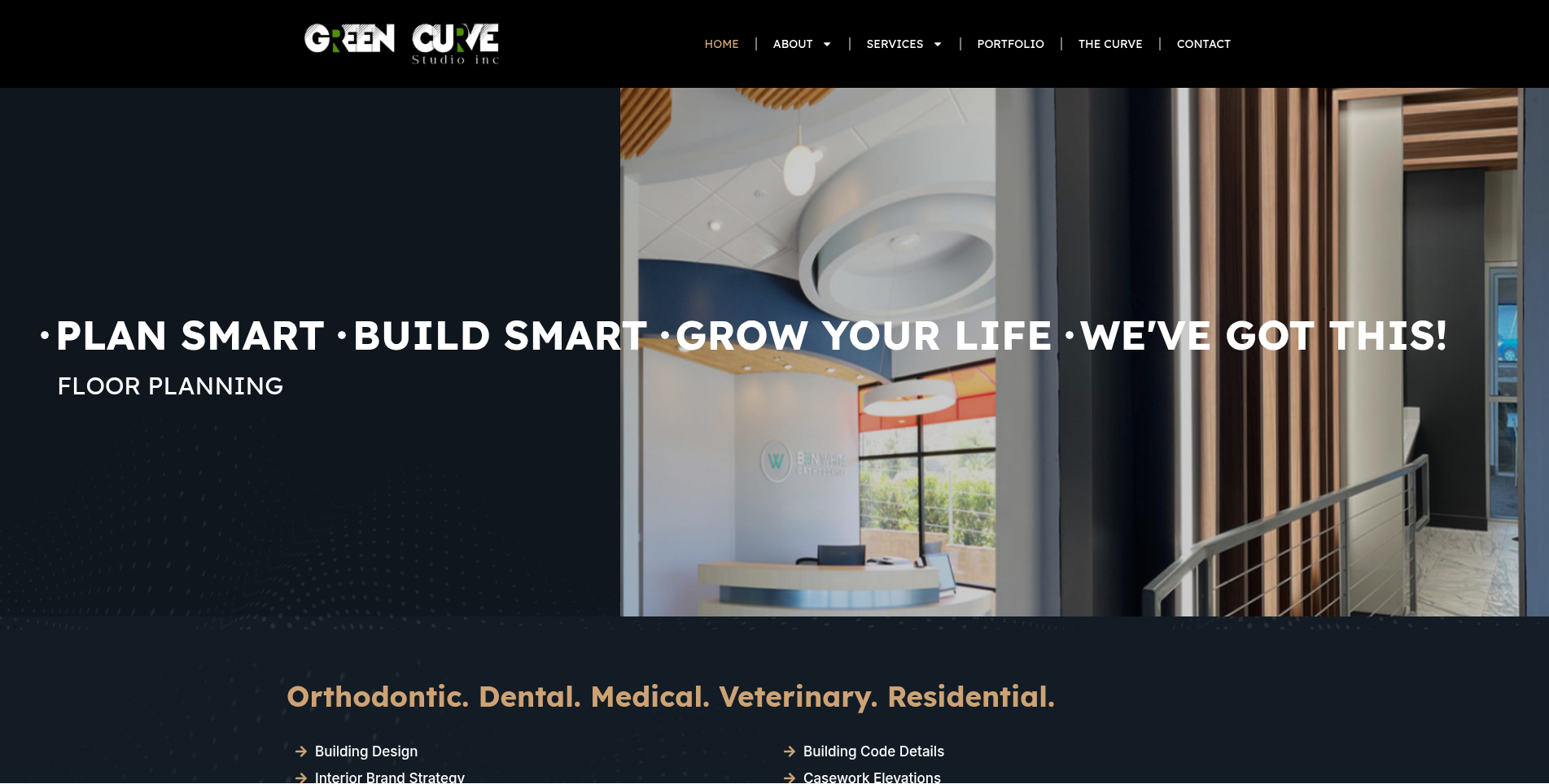 GreenCurve Studio project preview — WordPress, Custom Slider, Interactive Map, WhatsApp/Tawk.to Integration development by Deepak Jangra