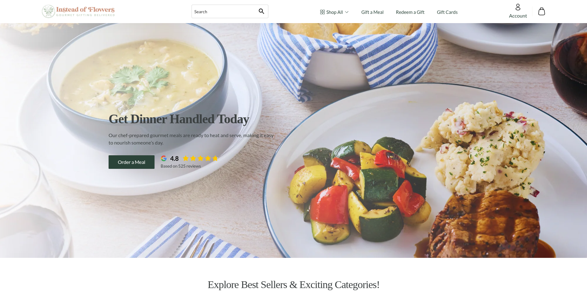 Instead of Flowers project preview — WooCommerce, Facebook Pixel, Google Tag Manager development by Deepak Jangra
